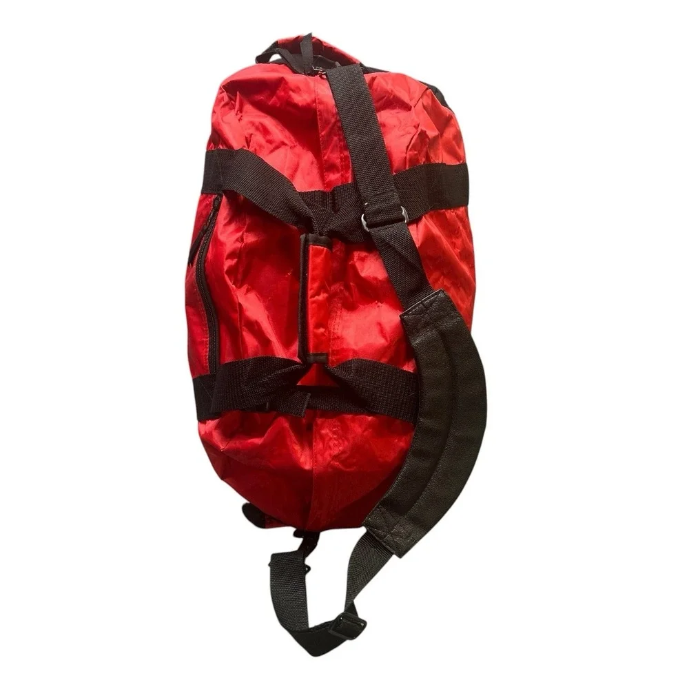 Vintage Toyota Genuine Parts Duffel Bag Red Travel Gym Shoulder Weekend OEM TRD